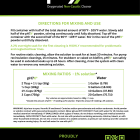 pH7X® mixing instructions and 1% solution ratios for 1, 5, 10 and 20 gallons