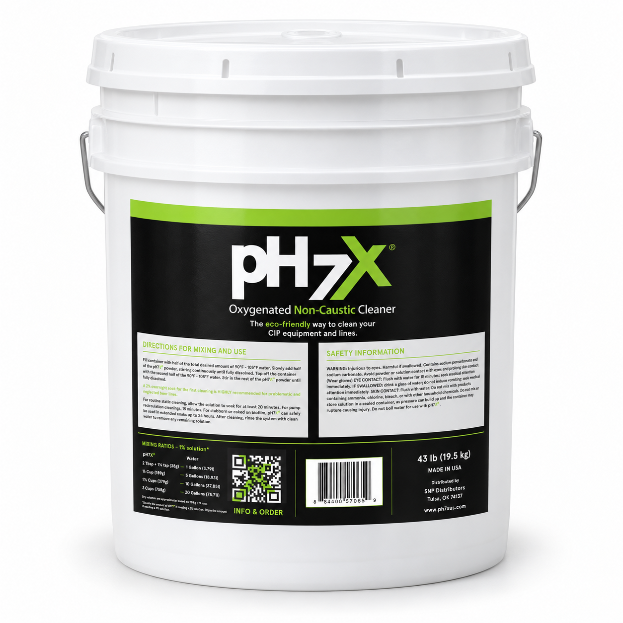 pH7X® 43 lb bulk pail